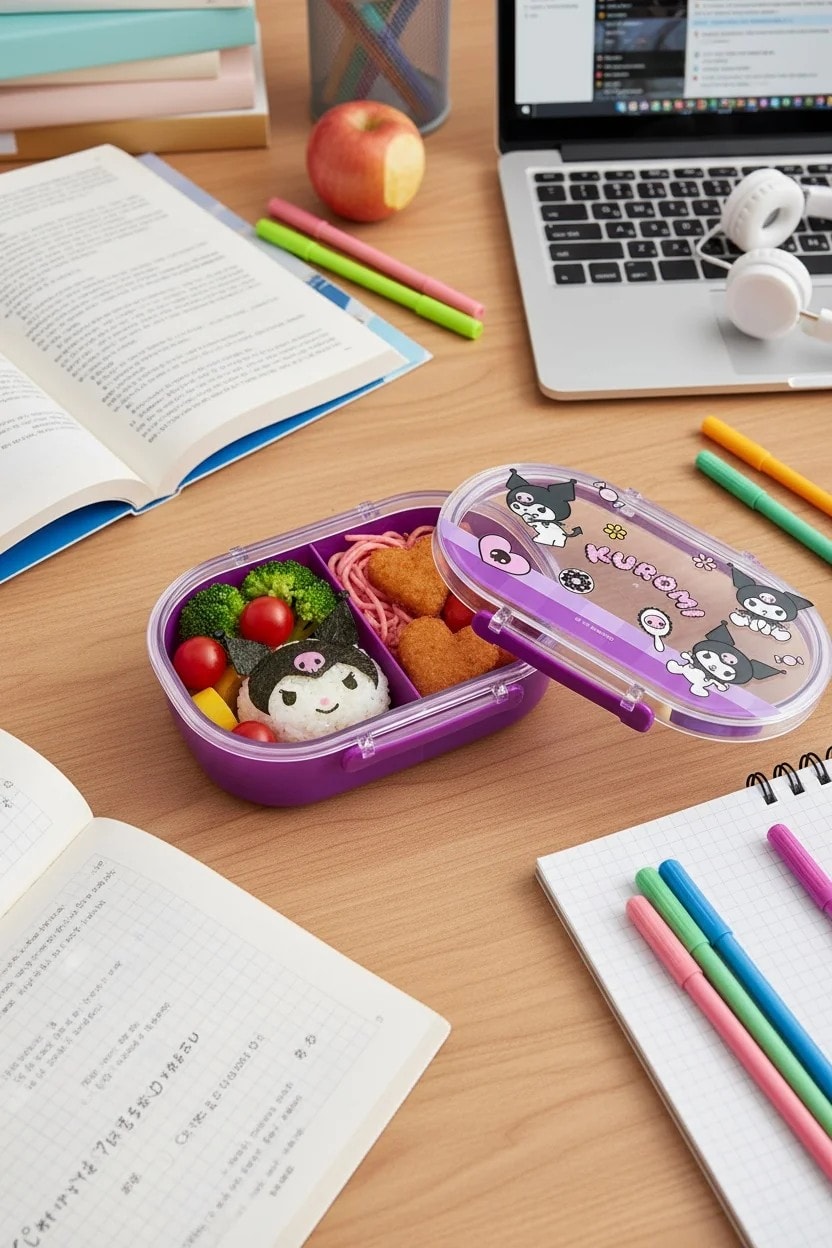 Sanrio Lisanslı Kuromi Fantastik Macera Serisi  Öğle Yemeği Kutusu 650 mL