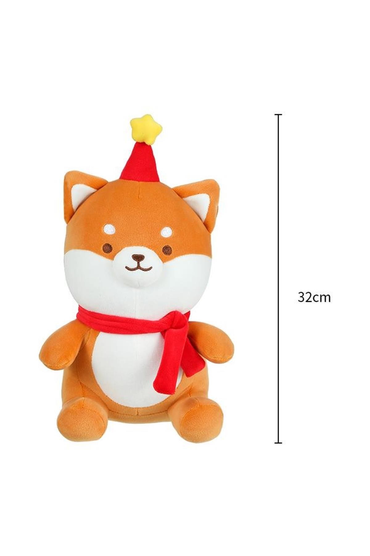 Mini Family Serisi Shiba Inu Şekilli Peluş Oyuncak 32 Cm