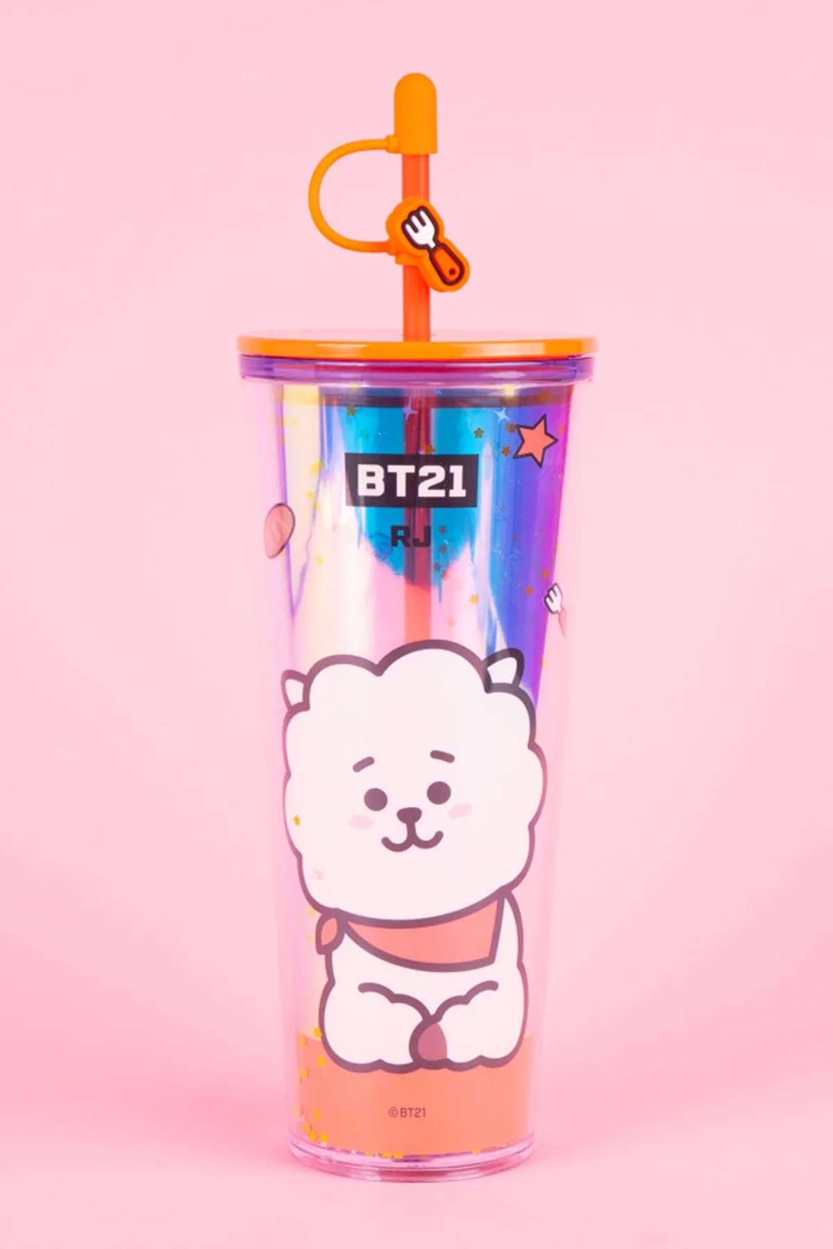 BT21 Lisanslı Çift Cidarlı Pipetli Şişe (800ml) - RJ