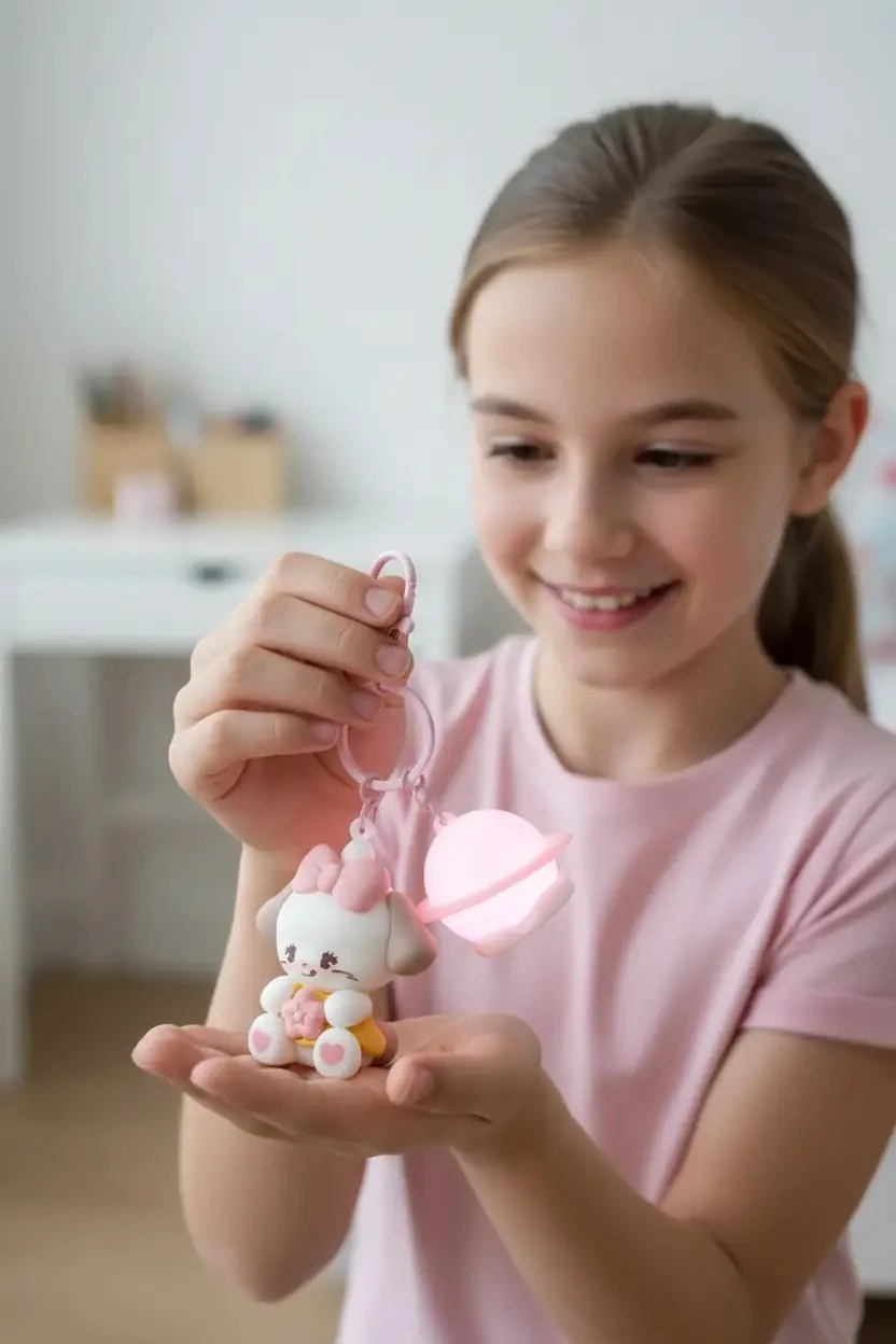 Mikko Lisanslı Sümbül Figürlü Işıklı Anahtarlık - Souffle