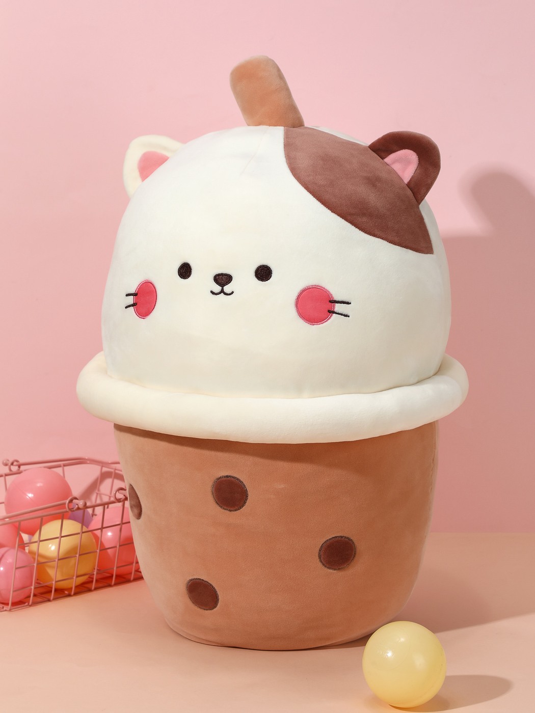 Sütlü Çay Peluş Oyuncak (37cm) - Kedi
