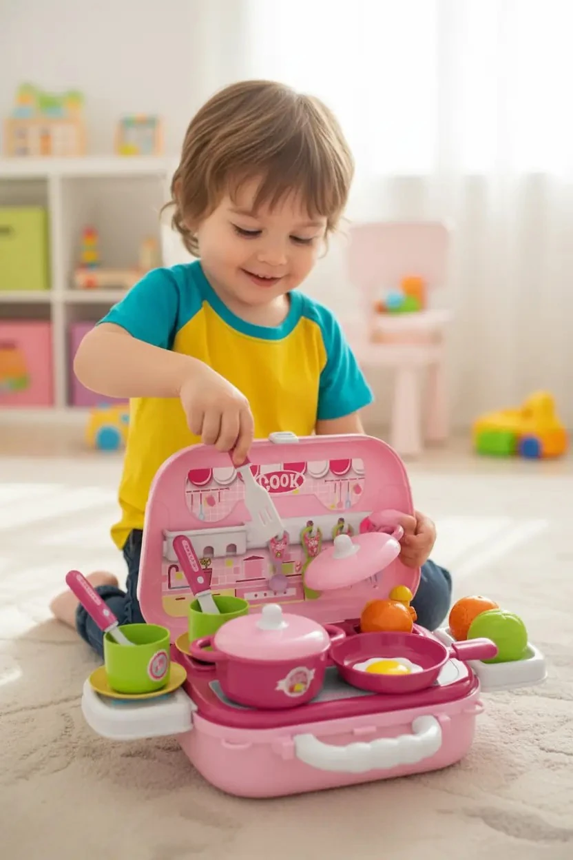 Miniso Lisanslı Çantalı Evcilik Oyunu – Mutfak Seti İle Eğlenceli Rol Oyunu