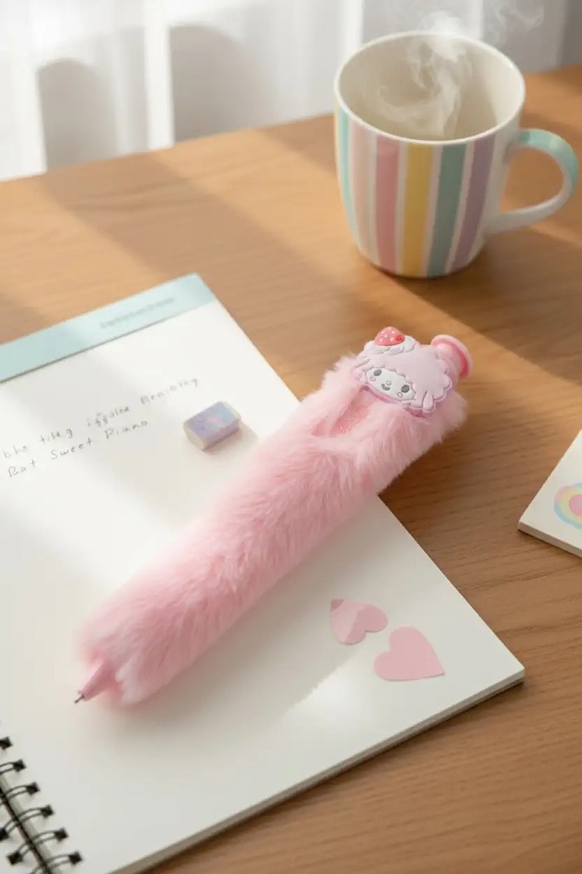 Sanrio Lisanslı Peluş Tükenmez Kalem - My Melody İle Yumuşak Yazı Deneyimi - 27 cm