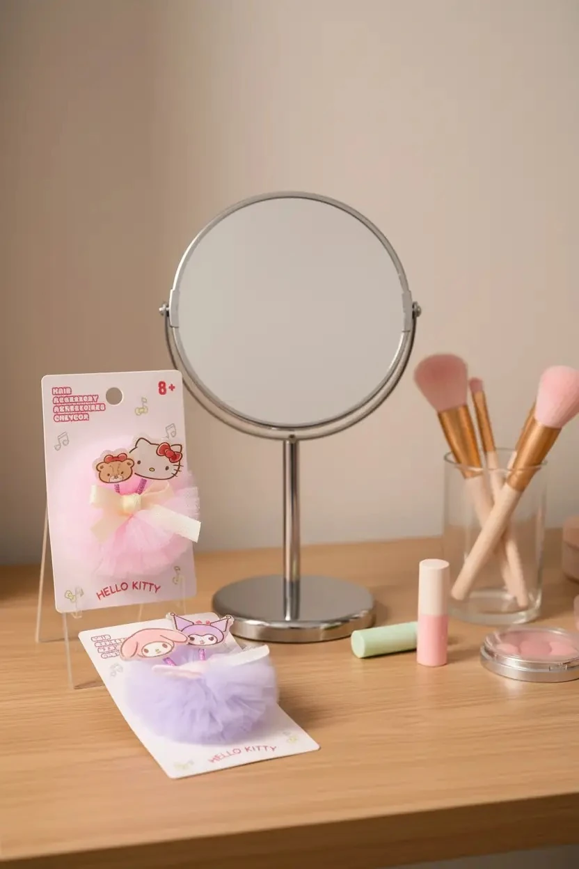 Hello Kitty Lisanslı Fiyonklu Saç Tokası – Tül Detaylı & Hacimli Tasarım