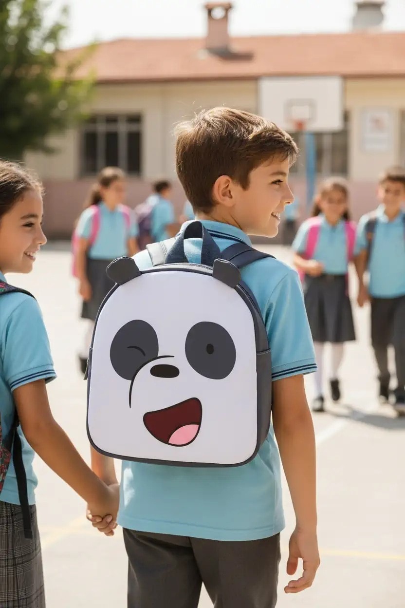 We Bare Bears Lisanslı Sırt Çantası - Panda