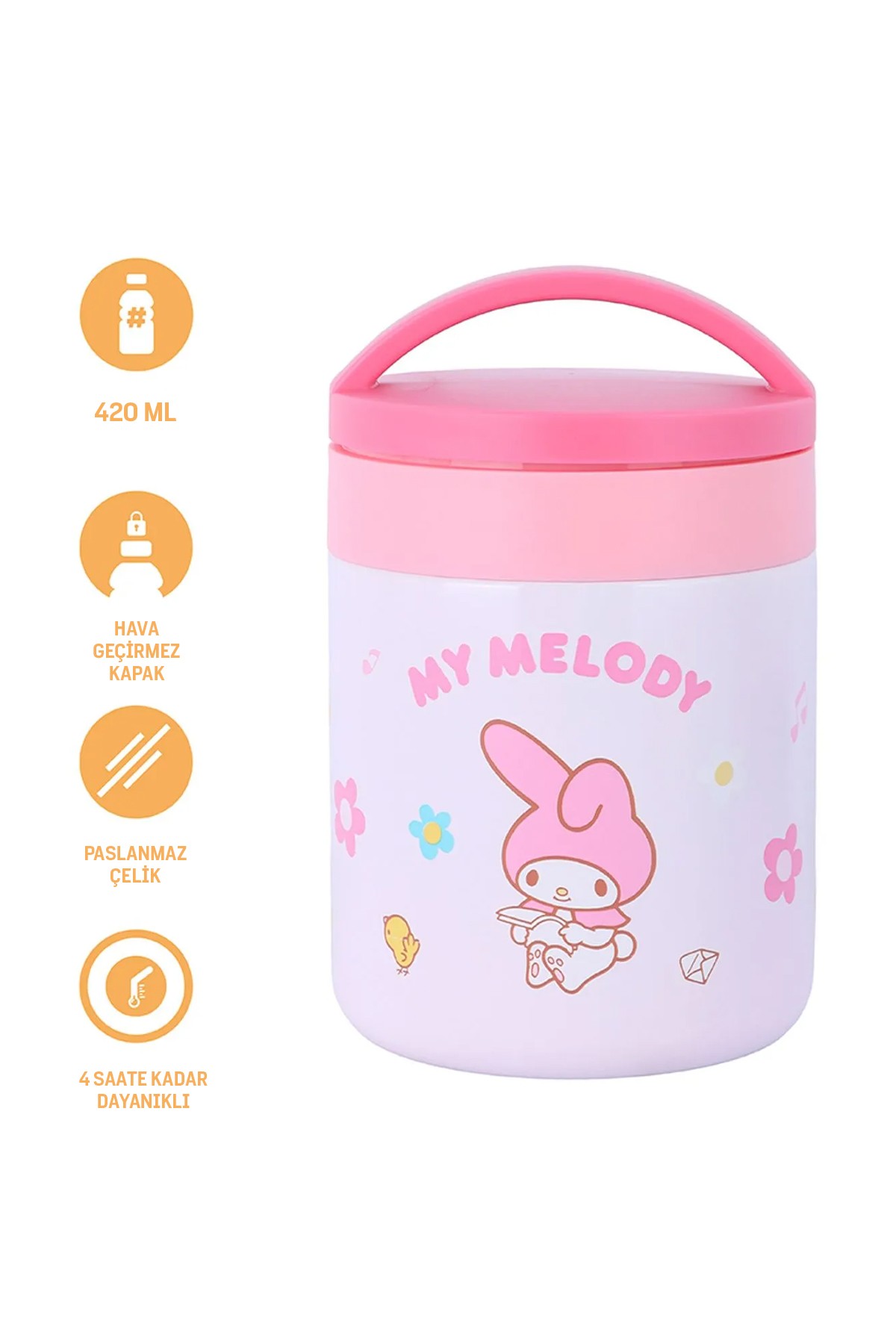 Sanrio Lisanslı Yalıtımlı Yemek Kabı (420ml) - My Melody