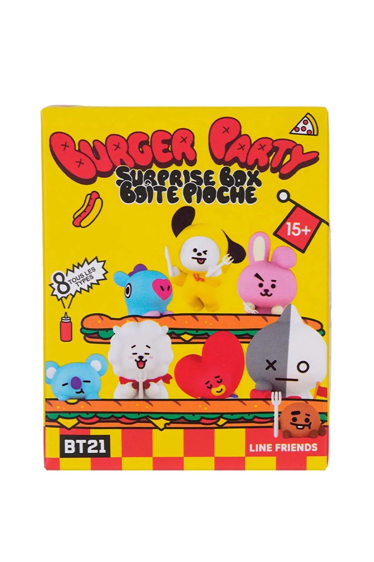 BT21 Lisanslı Burger Parti Serisi Sürpriz Figürlü Kutu - Blind Box