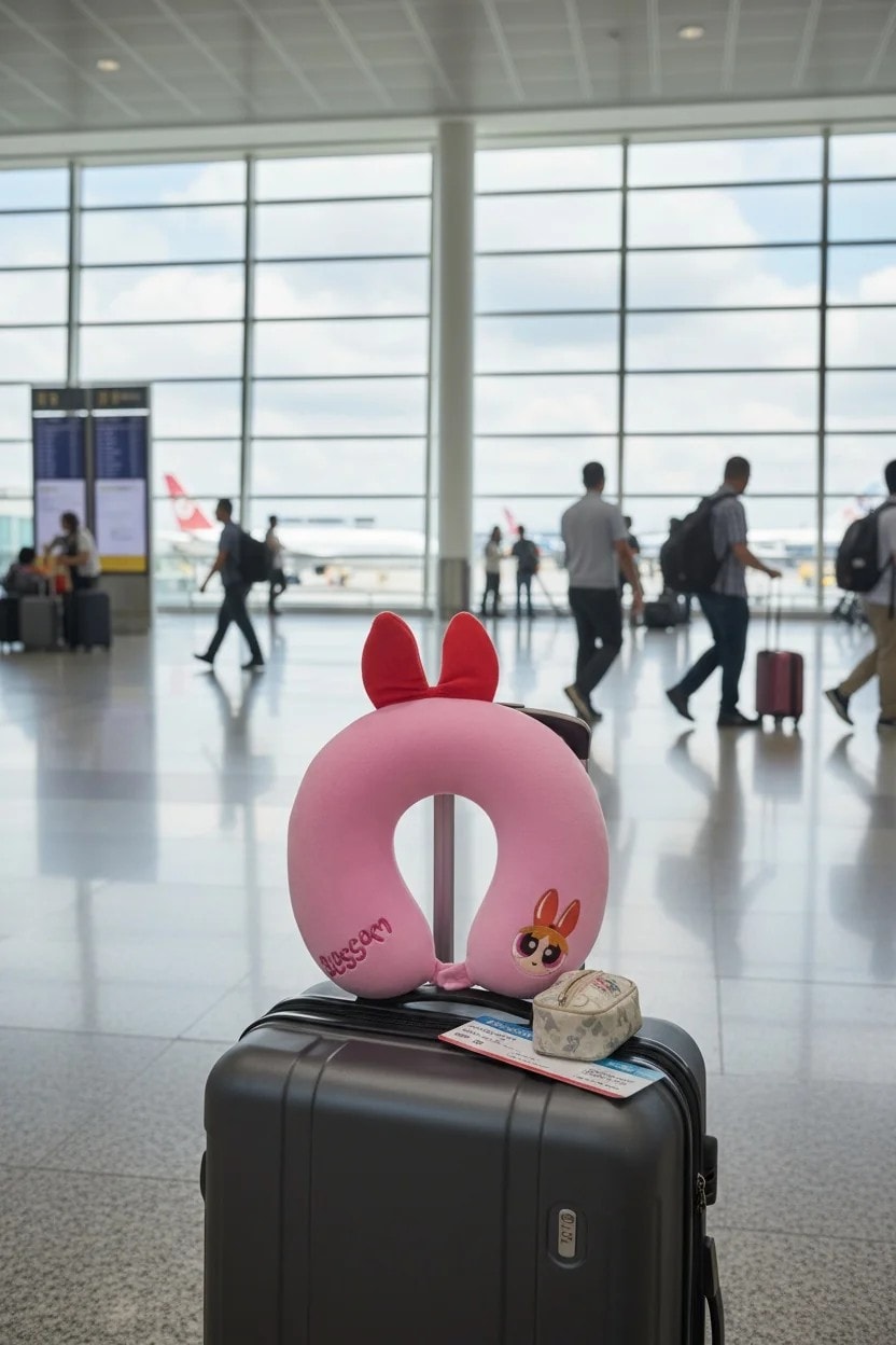 Powerpuff Girls Lisanslı Hafızalı Boyun Yastığı (Blossom)