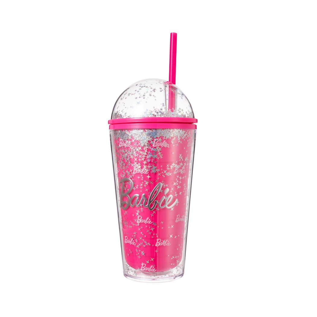 Barbie Lisanslı Çift Cidarlı Pipetli Şişe (600Ml)