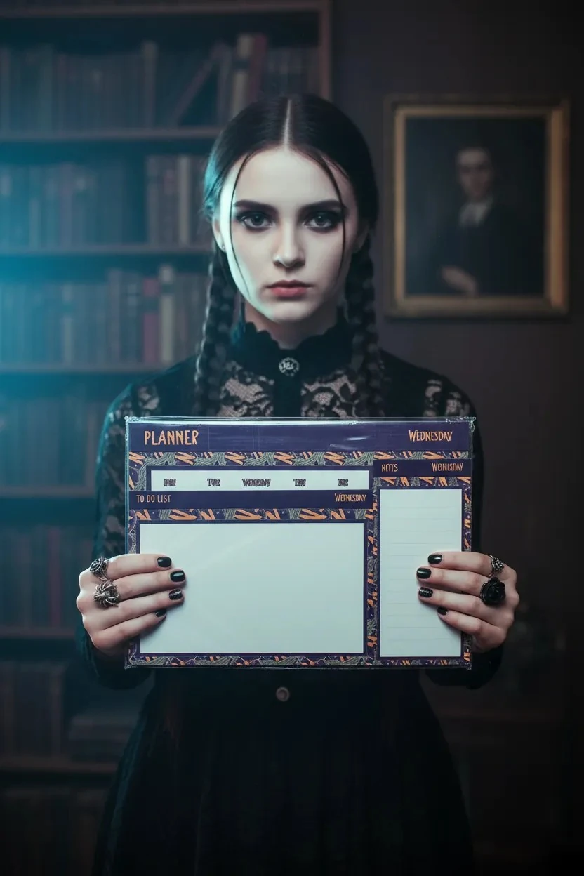 Wednesday Lisanslı Nevermore Planlayıcı Set
