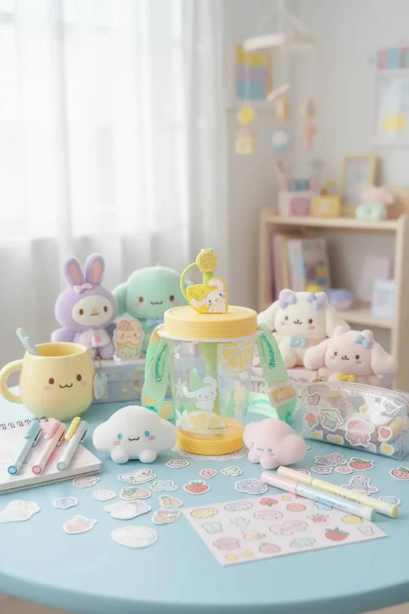 Sanrio Lisanslı Sızdırmaz Kapaklı Pipetli Plastik Bardak Cinnamoroll 535 ml
