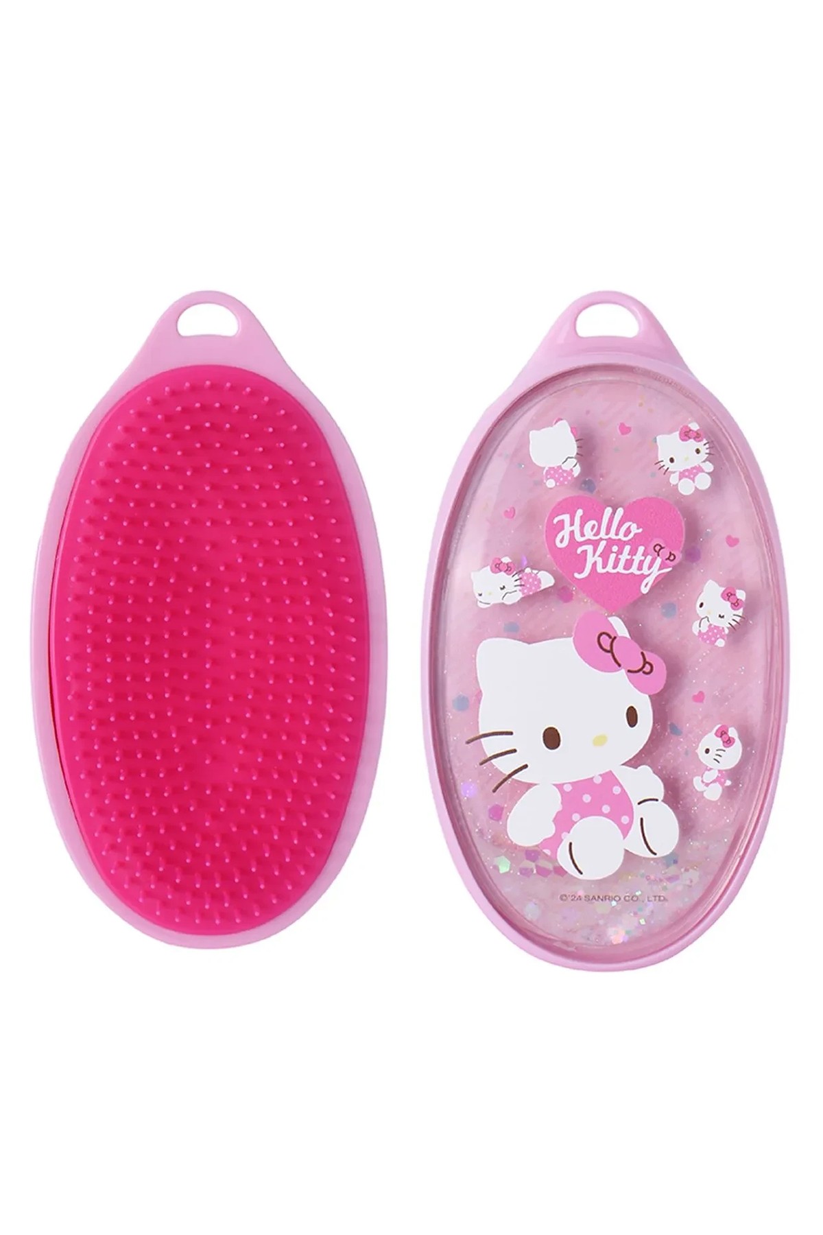 Sanrio Lisanslı Pembe Serisi Simli Masaj Fırçası (Hello Kitty)