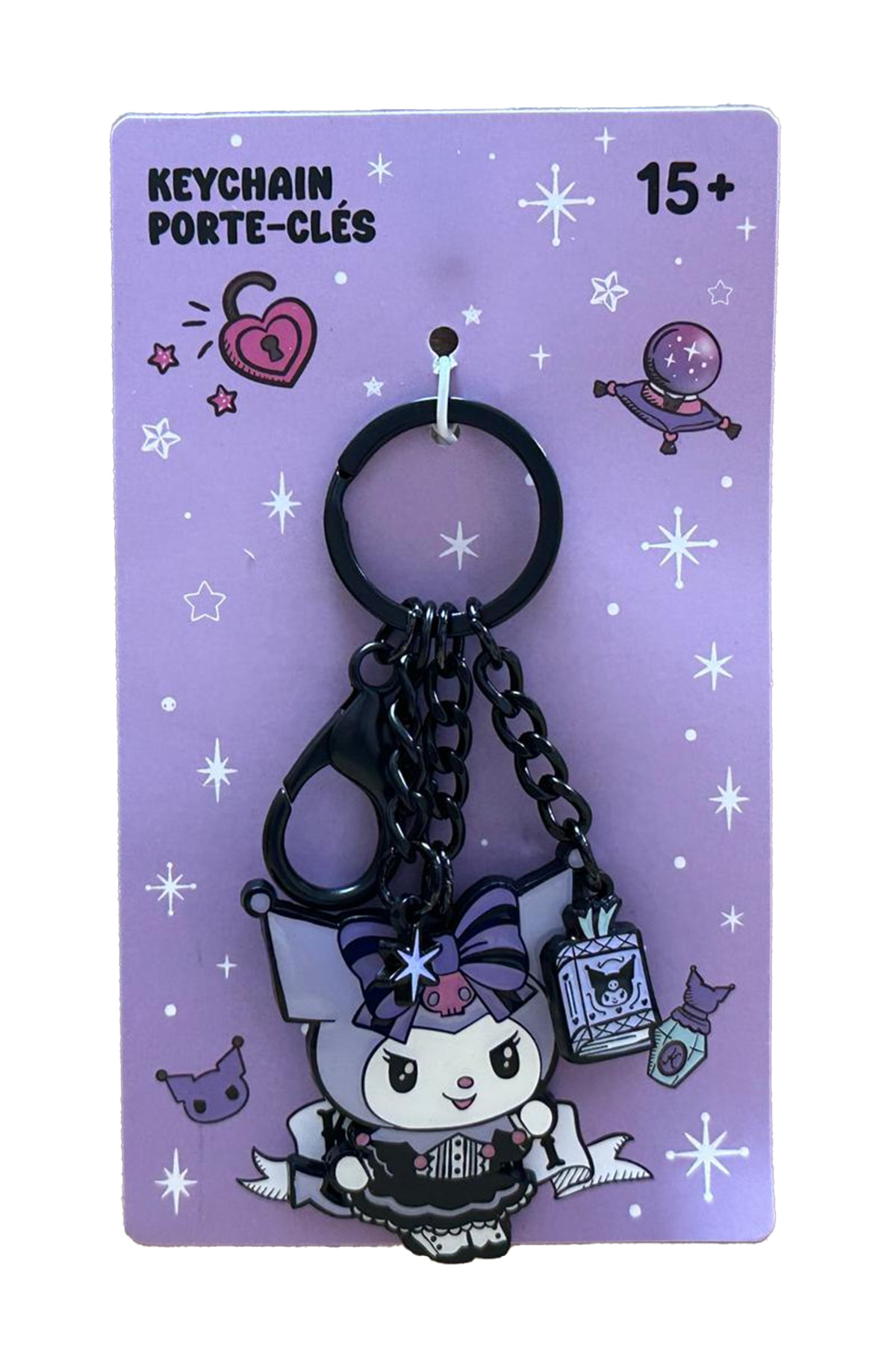 Sanrio Lisanslı Kuromi Metal Anahtarlık