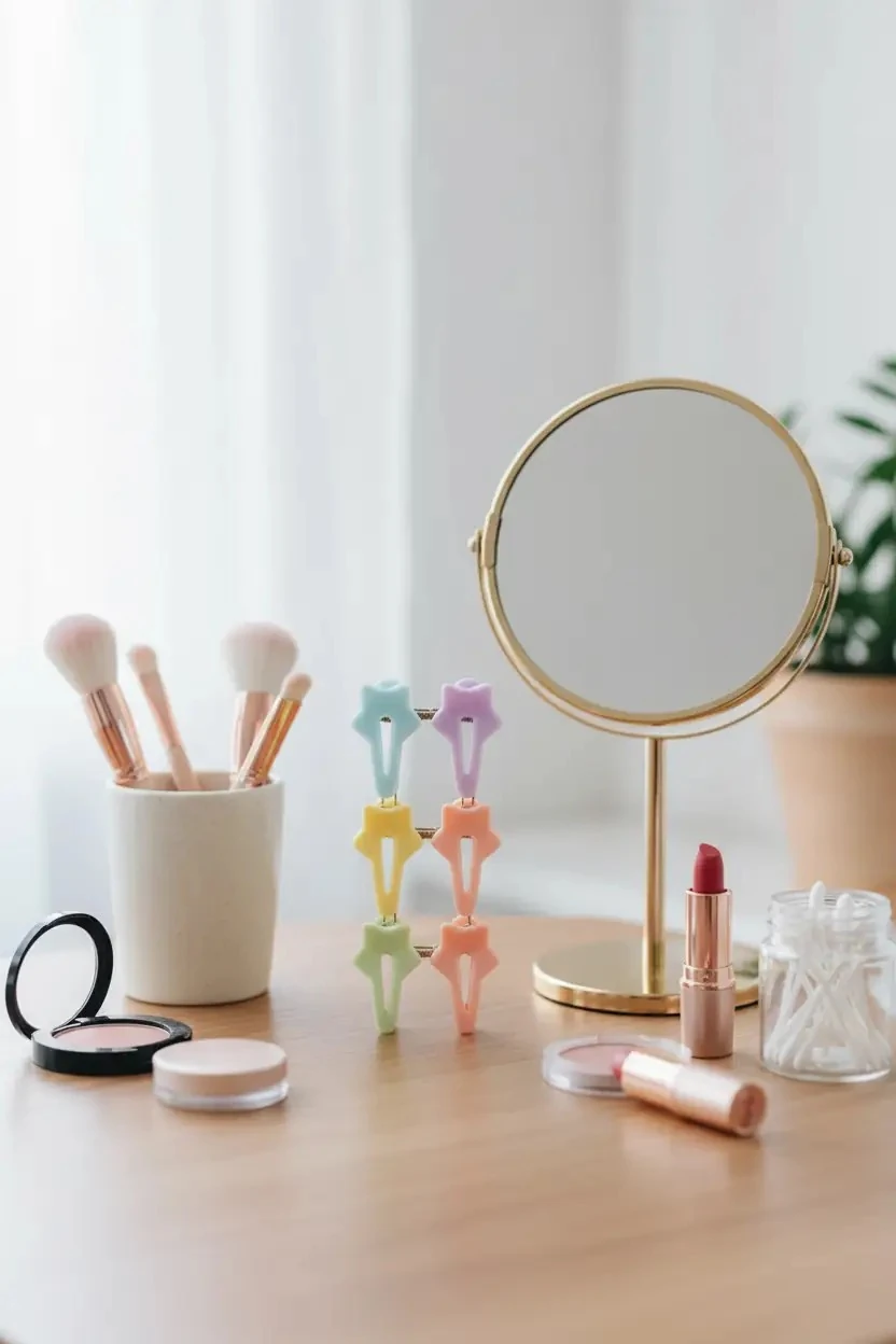 Miniso Lisanslı Saklama Kutusunda Yıldız Saç Tokaları (20 Adet) – Renkli & Eğlenceli Tasarım