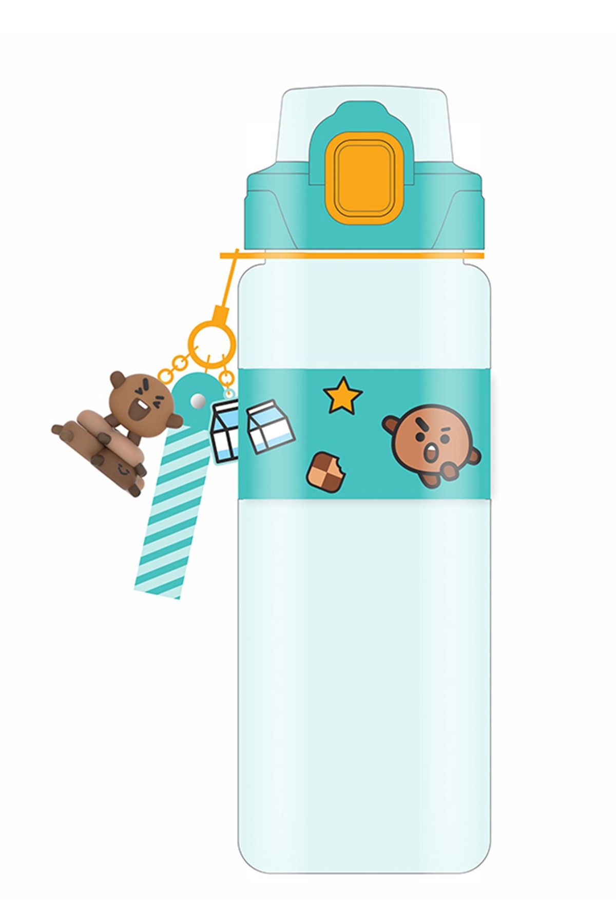 BT21 Lisanslı Askılı ve Kılıflı Plastik Şişe (800mL) - Shooky
