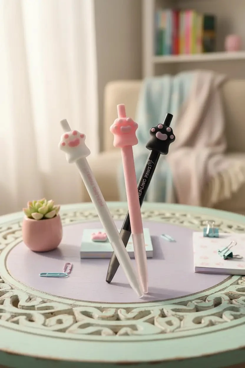 Pati Şekilli Silikon Detaylı Versatil Kalem 0.5 mm
