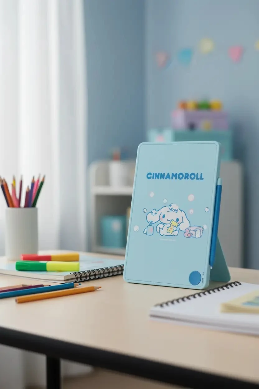 Sanrio Lisanslı Cinnamoroll LCD Çizim Tableti – Eğitici Renkli Yazı ve Çizim Tableti 21 Cm