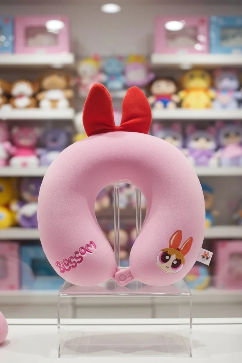 Powerpuff Girls Lisanslı Hafızalı Boyun Yastığı (Blossom)