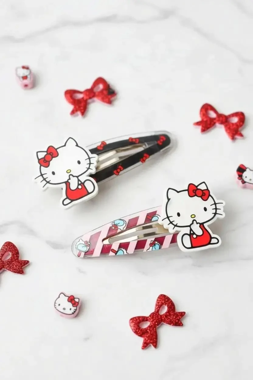 Sanrio Lisanslı Hello Kitty Saç Tokası Seti 2 Adet Şık Ve Konforlu Aksesuar