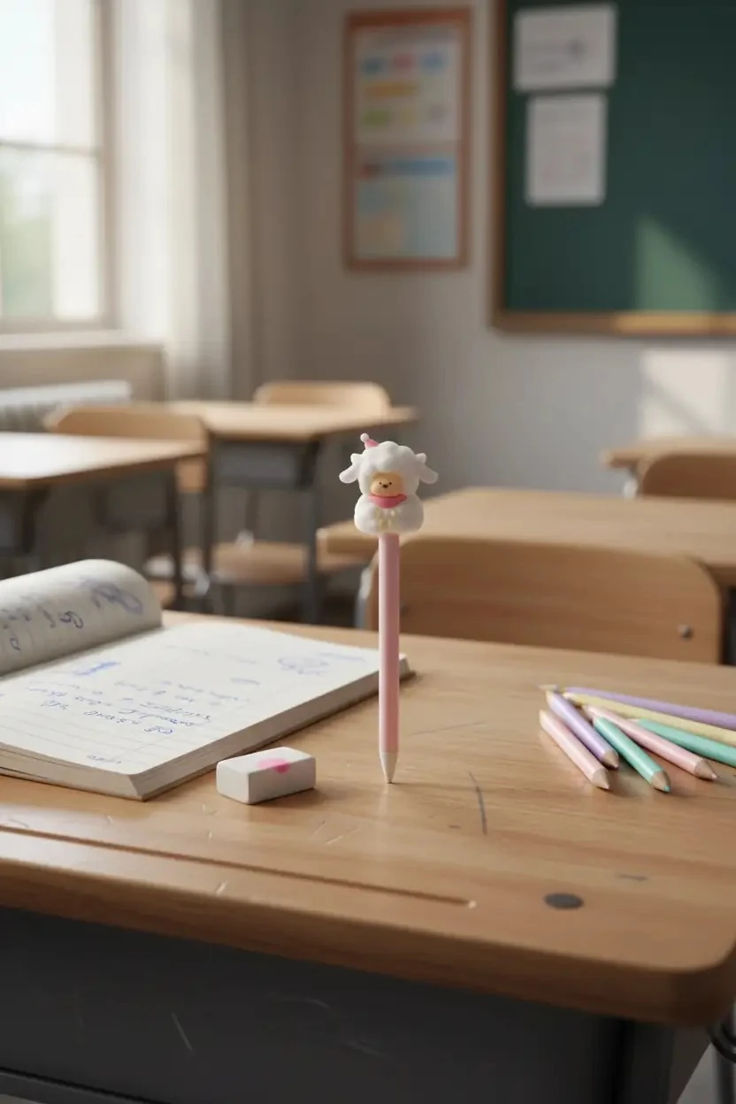 Mini Family Serisi Cici Figür Jel Kalem (0.5 mm, Siyah)