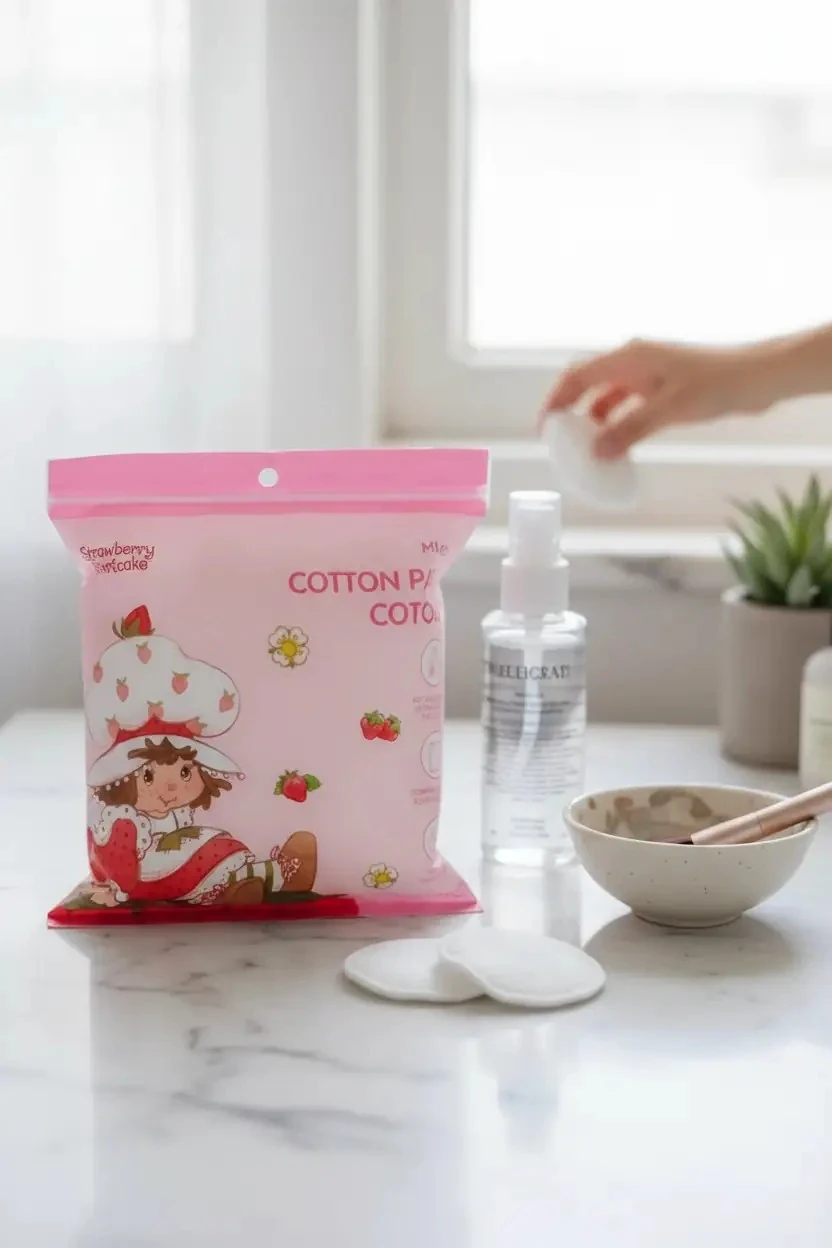 Çilek Kız Koleksiyonu Makyaj Temizleme Pamuğu (180 Adet)