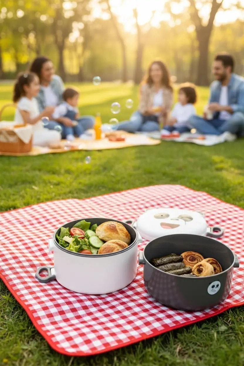 We Bare Bears Lisanslı Çift Katlı Yemek Kabı (1850ml) - Panda