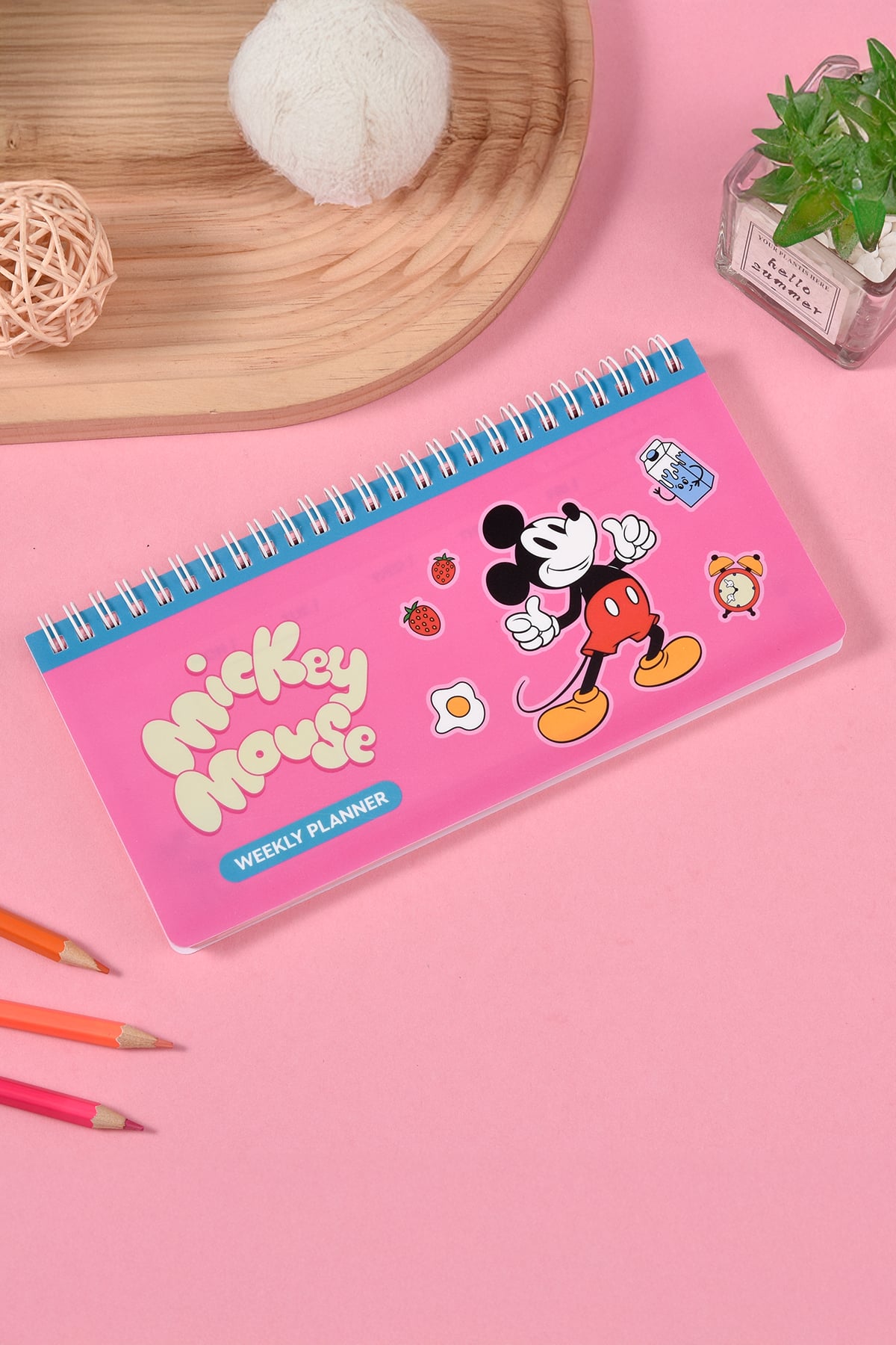 Disney  Lisanslı Mickey Yemek Koleksiyonu PP Haftalık Planlayıcı (60 Sayfa, 12 Ay)