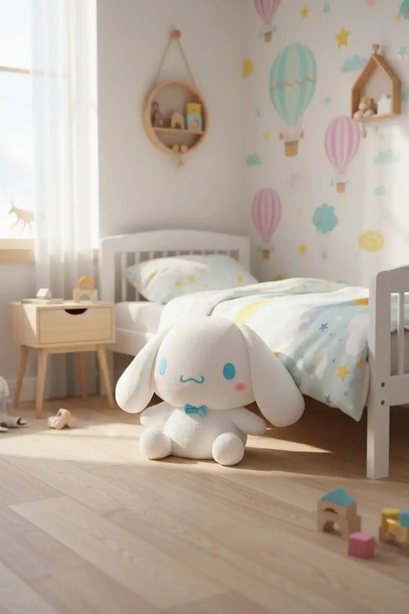 Sanrio Lisanslı Oturan Peluş Oyuncak (53 cm) - Cinnamoroll