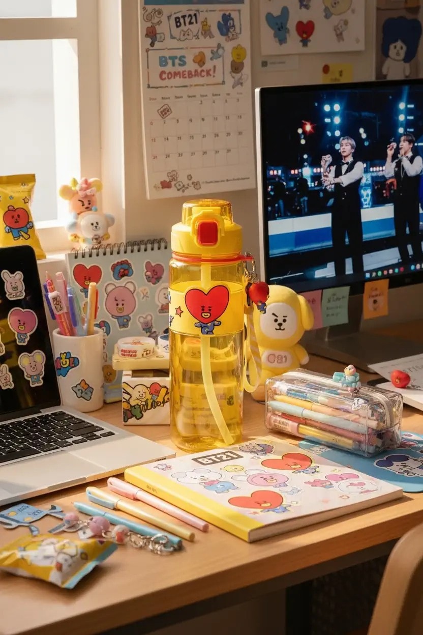 BT21 Lisanslı Plastik Şişe (800mL) - Tata