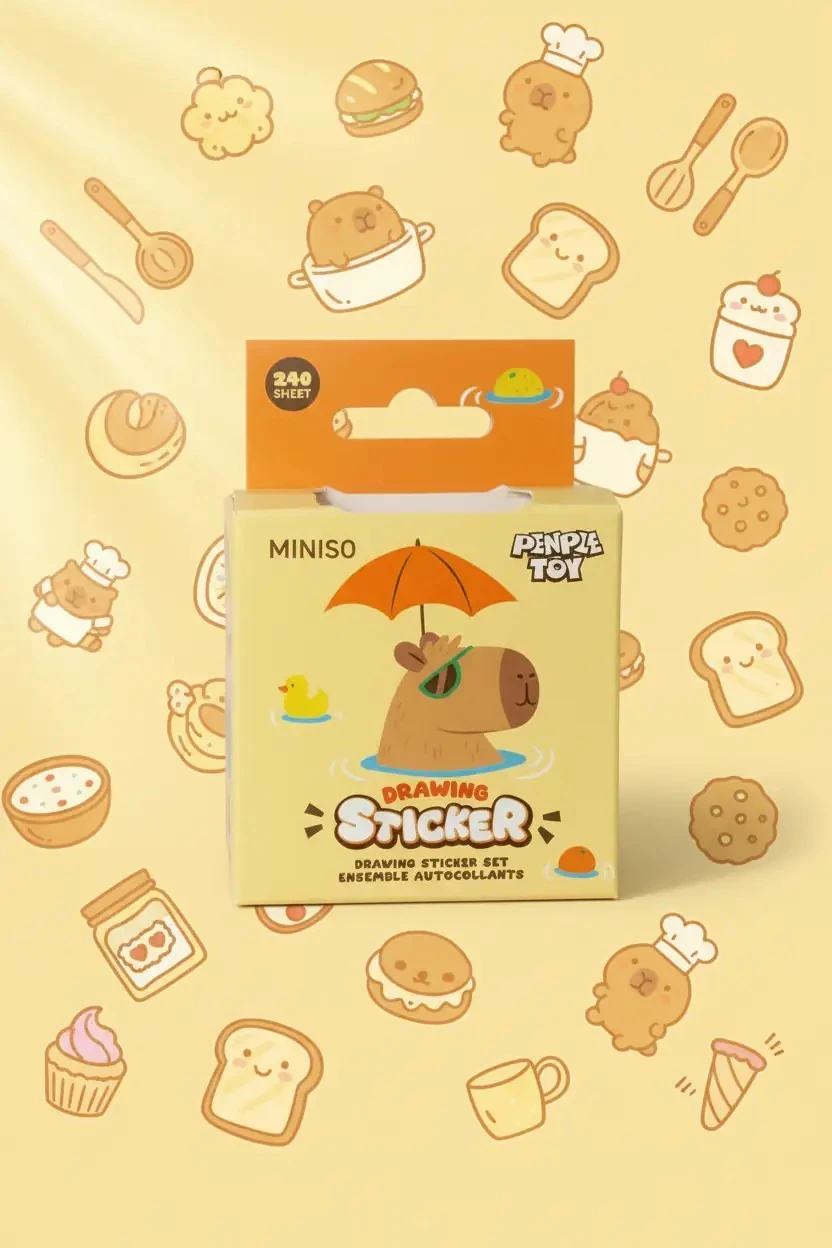 Pişirme Serisi  240’lı Çizim Sticker Seti (Mimibara)
