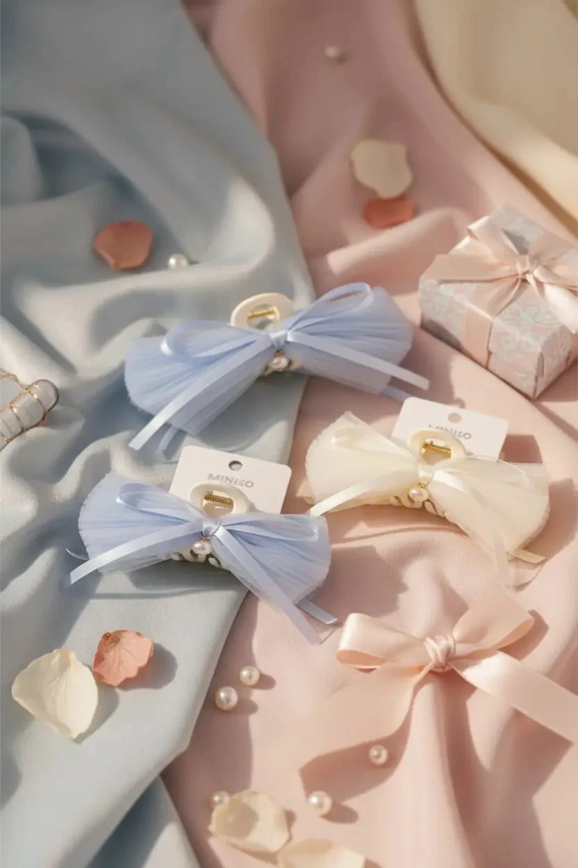 Sky Blue Serisi Boncuklu Saç Klipsi