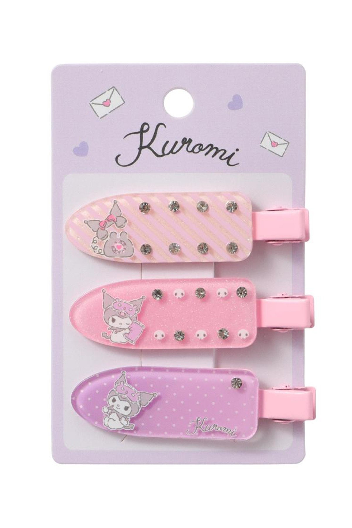 Sanrio Lisanslı Kuromi Saç Tokaları (3 adet)