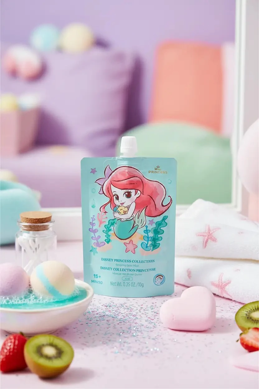 Disney Prenses Lisanslı Nemlendirici ve Ferahlatıcı Uyku Yüz Maskesi Ariel 7,5 cm