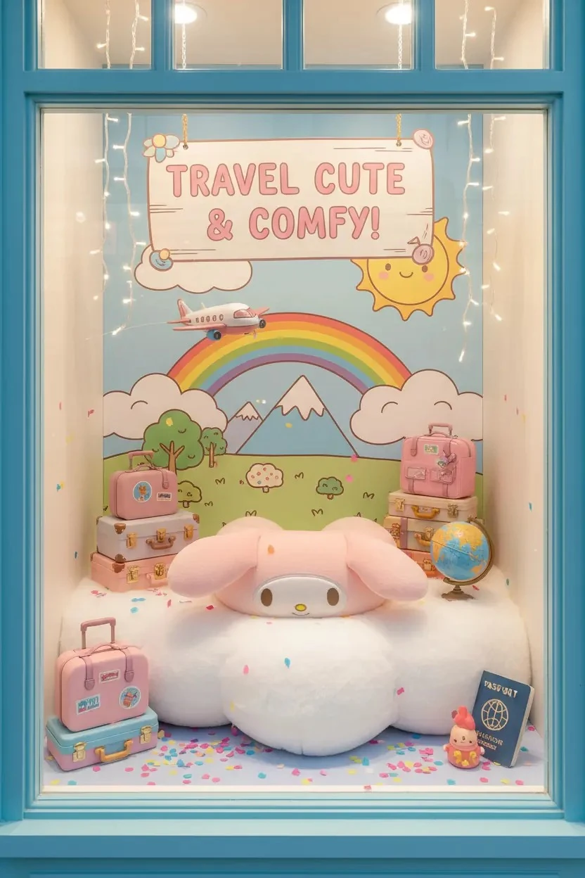 Sanrio Lisanslı My Melody Kulaklı Hafızalı Boyun Yastığı