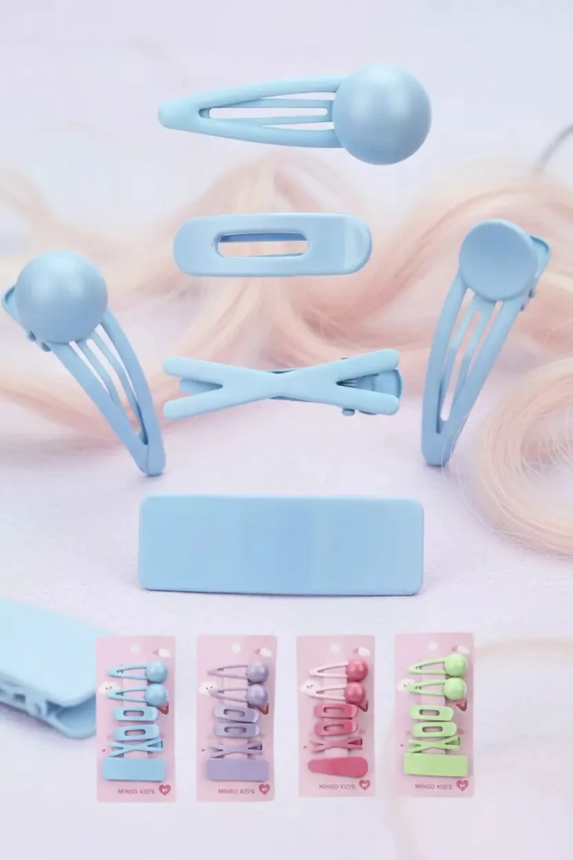 Miniso Lisanslı Kids 6'lı Renkli Sevimli Saç Tokası Seti 14 CM