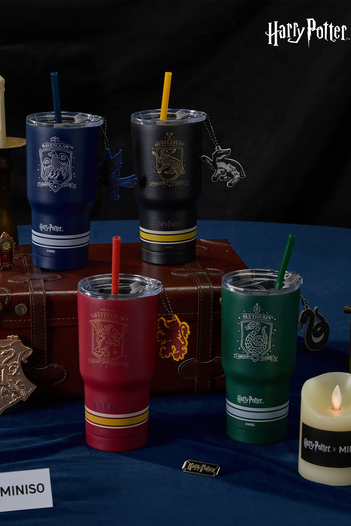 Harry Potter Lisanslı Pipetli Termos (580Ml) - Slytherin (Outlet)