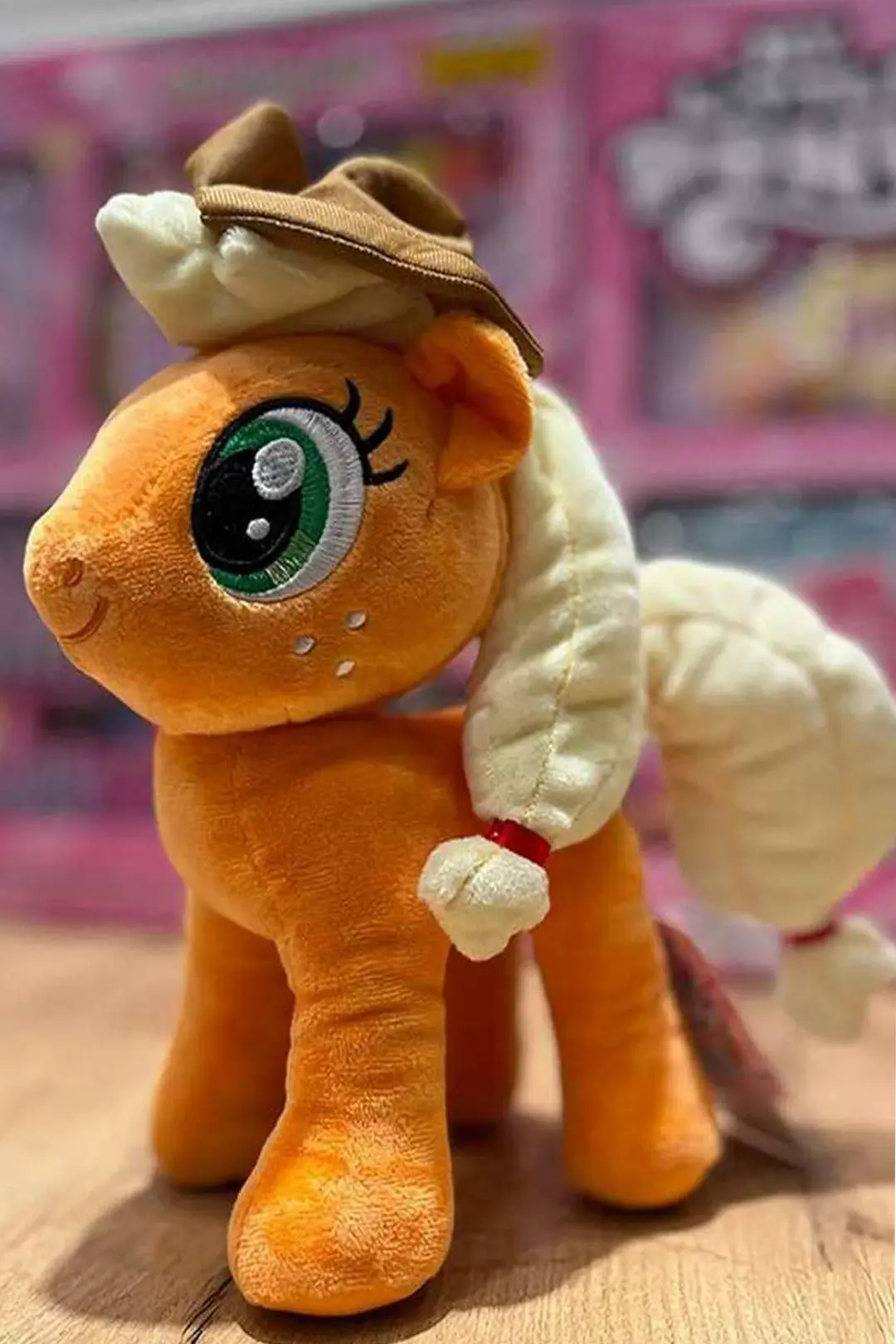 Applejack ぬいぐるみペンダント My Little Pony Applejack Lisanslı 40 cm Peluş Oyuncak