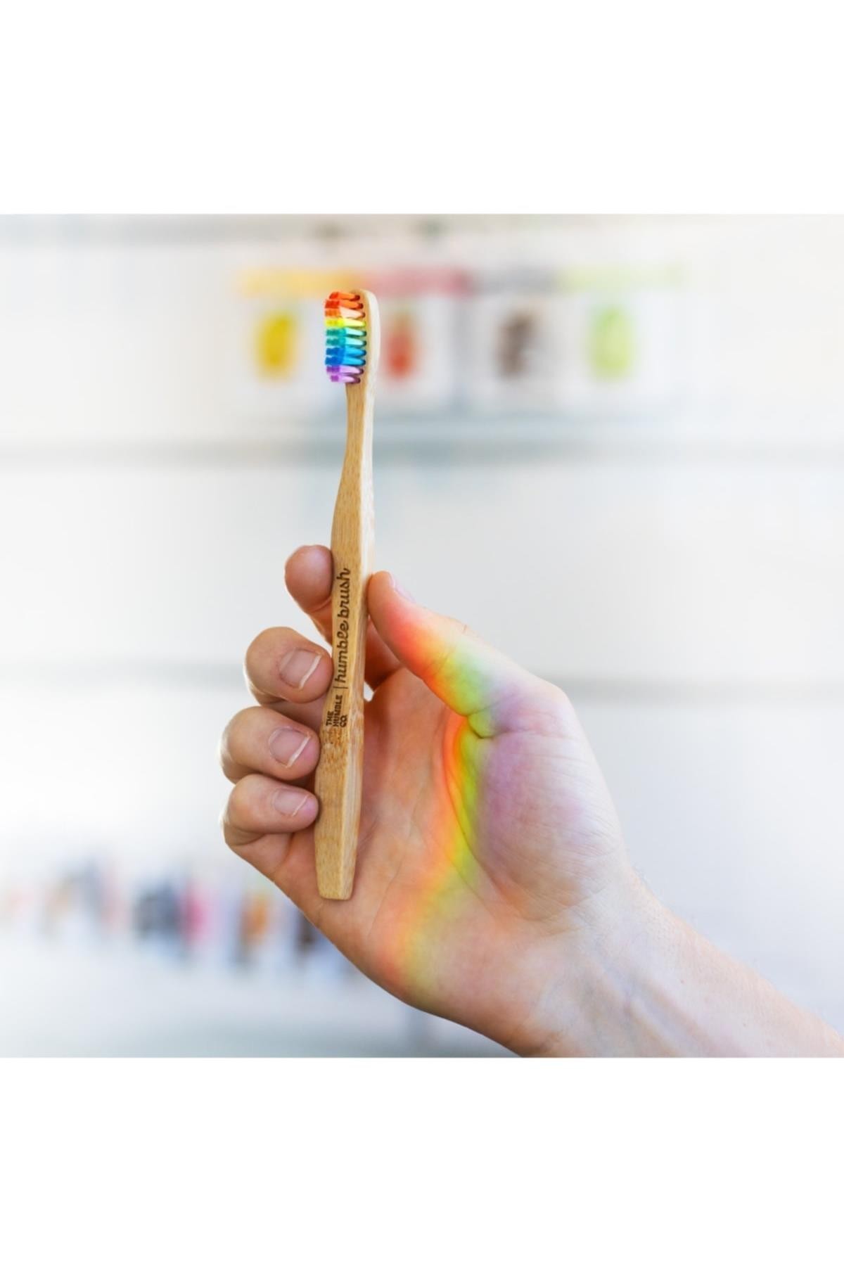 Humble Brush Çocuk Ultra Yumuşak Bambu Diş Fırçası Gökkuşağı