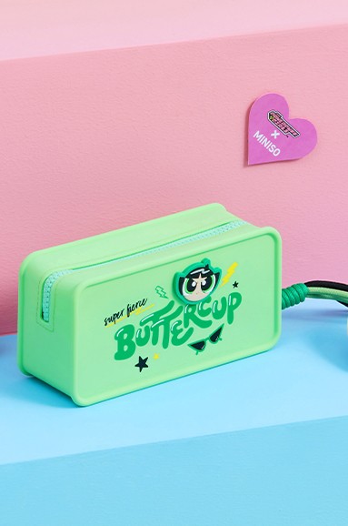 Powerpuff Girls Lisanslı Silikon Kozmetik Çantası - Buttercup