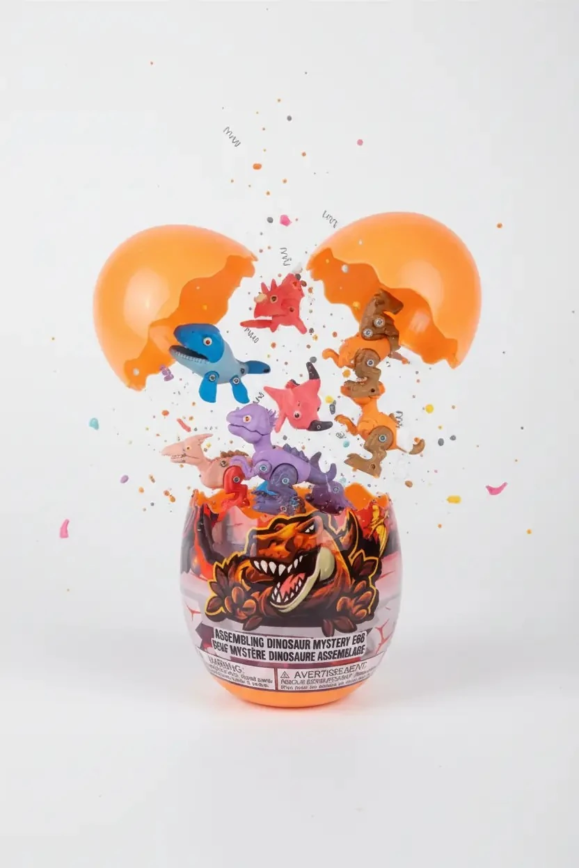 Miniso Lisanslı Dinozor Sürpriz Yumurta Oyuncak – Blind Box Birleştirilebilir Figür