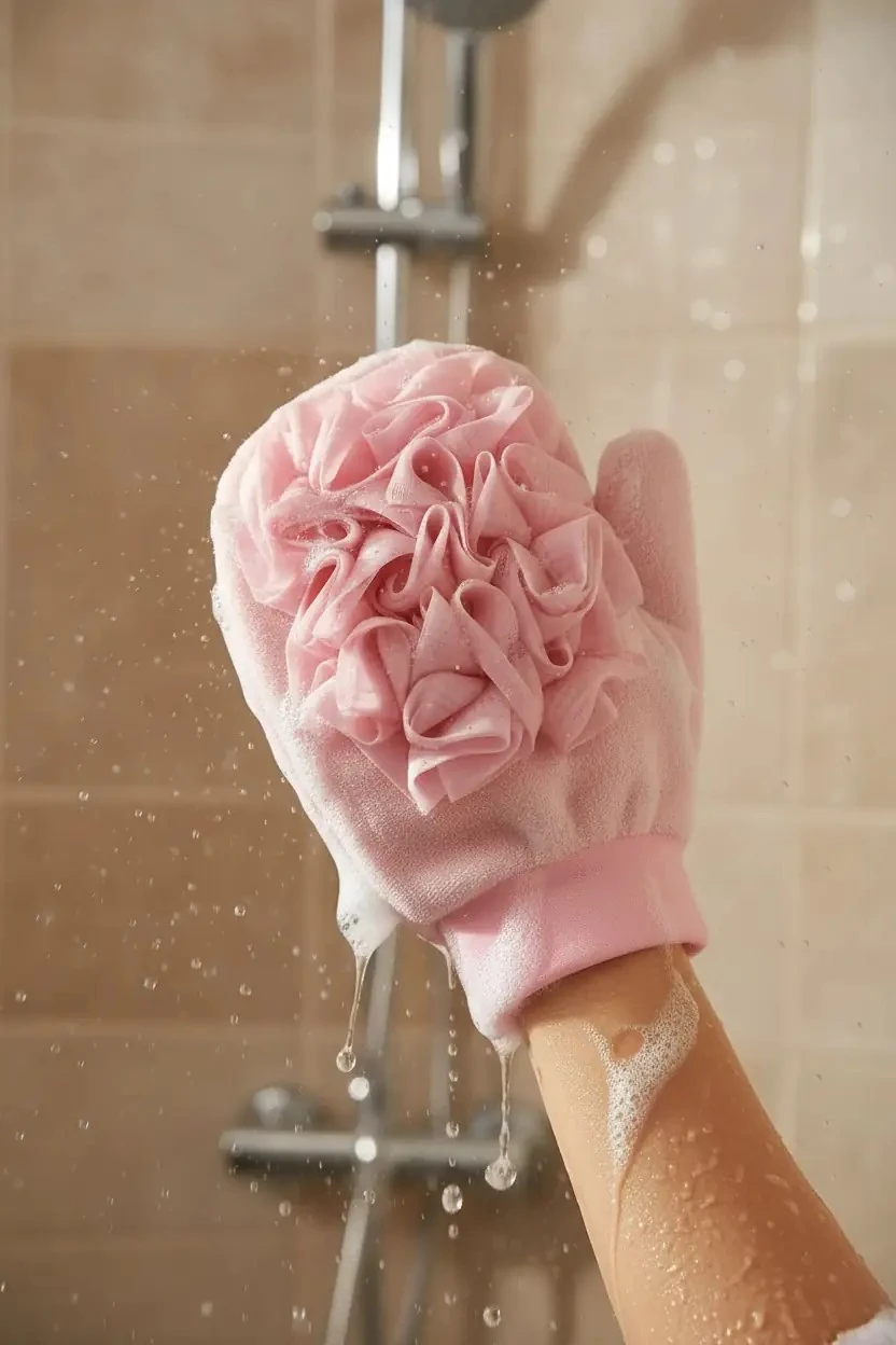 Miniso Lisanslı Çift Taraflı Peeling Eldiveni – Ölü Deri Arındırıcı Vücut Kesesi – %100 Polyester