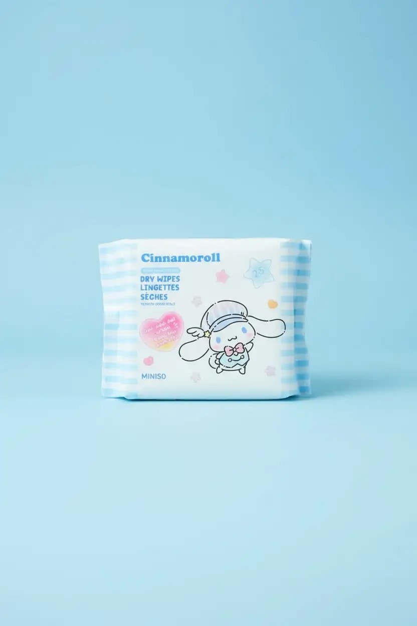 Sanrio Lisanslı Cinnamoroll İnci Dokulu Kuru Mendil (25 Mendil)