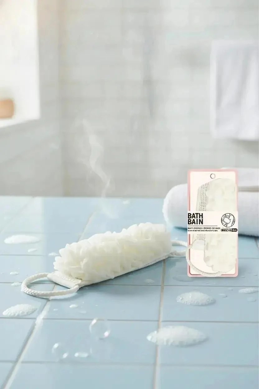 Miniso Lisanslı Çift Taraflı Sırt Fırçası – Kaba Taneli Uzun Banyo Duş Kese Lif