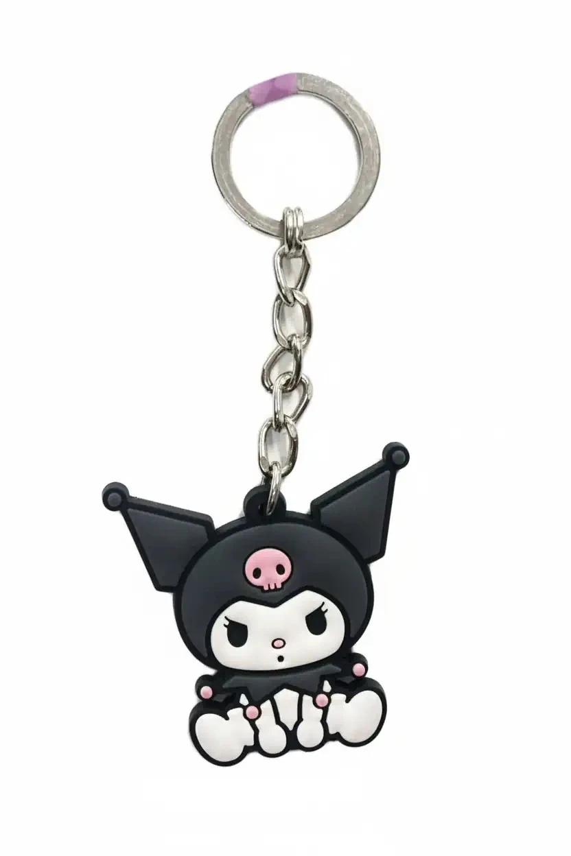 Hello Kitty & Kuromi Zincirli Silikon Anahtarlık - Sevimli ve Şık Bir Aksesuar!
