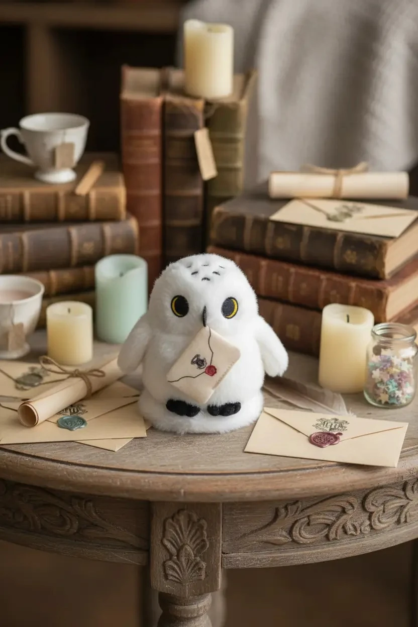 Harry Potter Lisanslı Hedwig Mıknatıslı Peluş Oyuncak 13 Cm – Dekoratif Figür