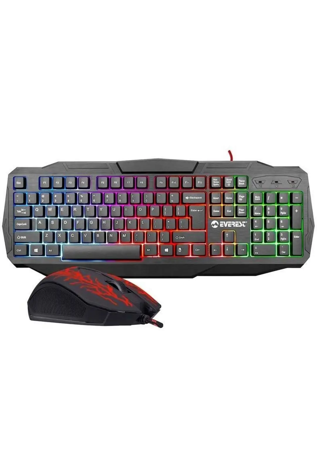 Siyah Everest KMX-86 Olivine Usb Gökkuşağı Zemin