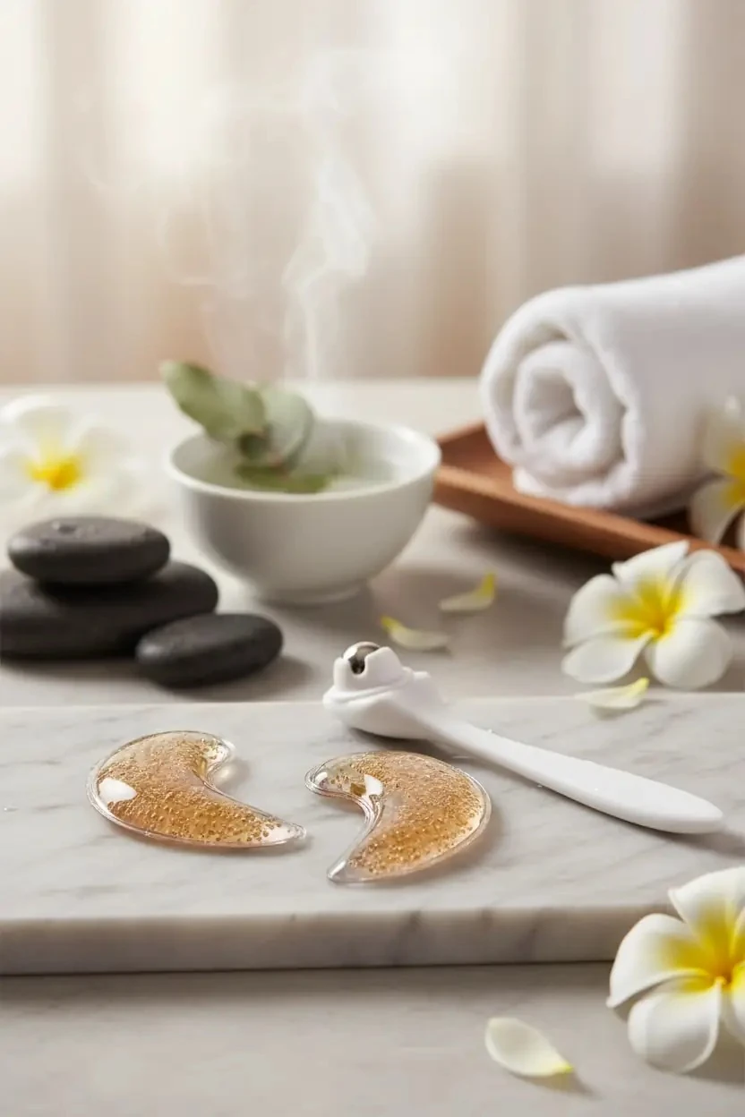 Soğutucu Jelli Metal Bilyeli Göz Masaj Aleti - Sarı