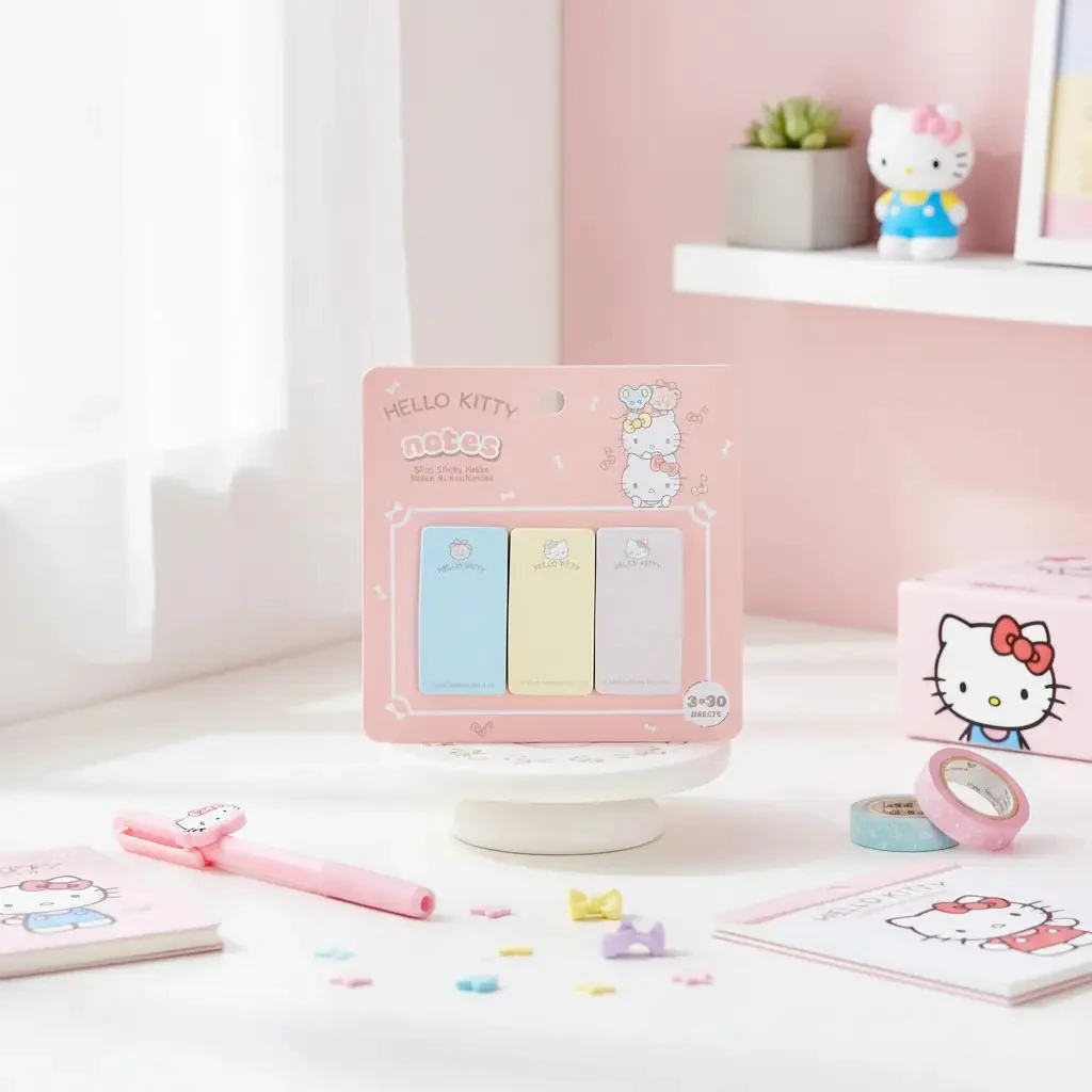 Sanrio Lisanslı Hello Kitty Sert Kapak Dikey Not Kağıdı – 90 Yaprak