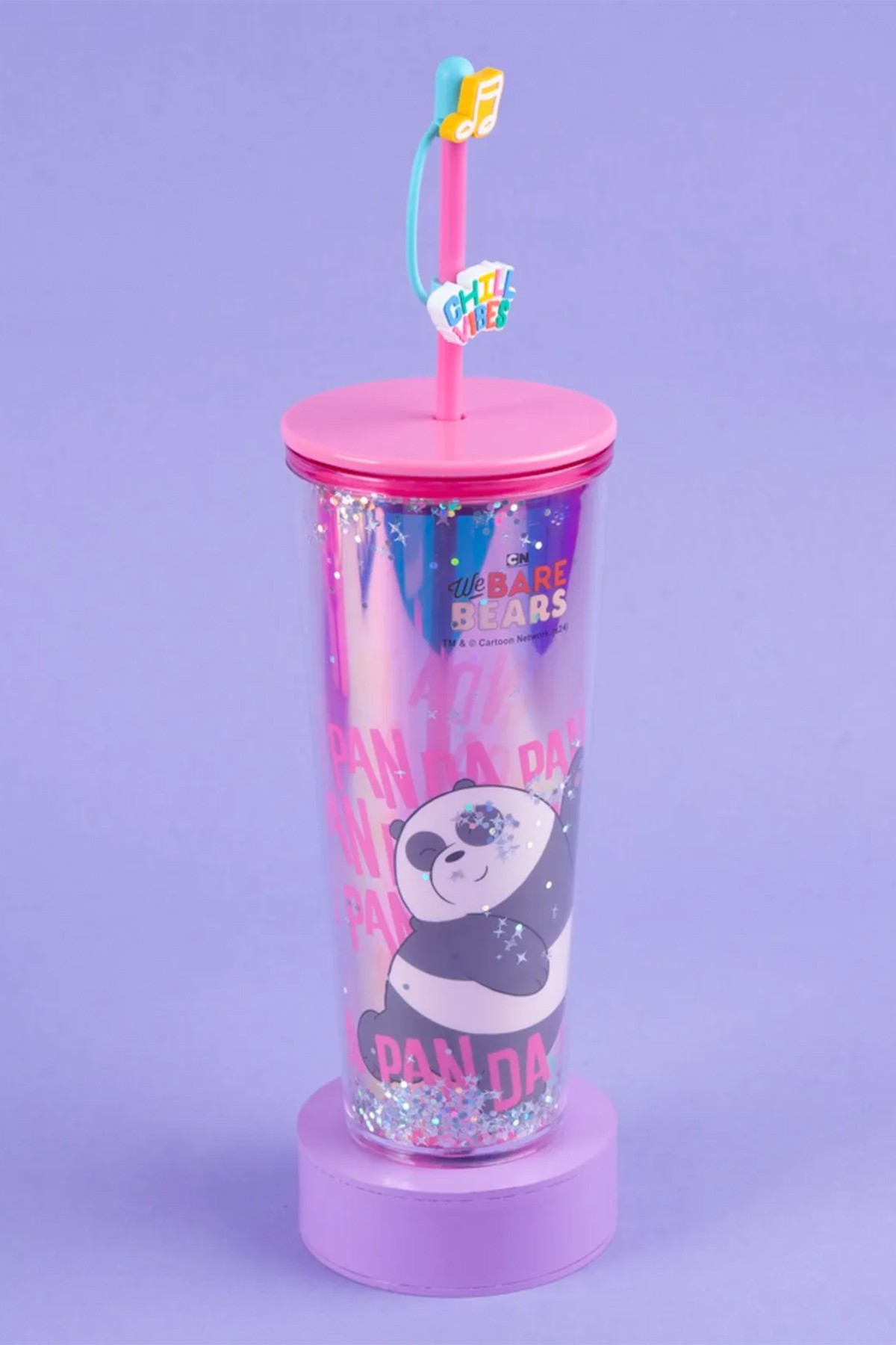 We Bare Bears Lisanslı Çift Cidarlı Pipetli Şişe (800ml) - Panda