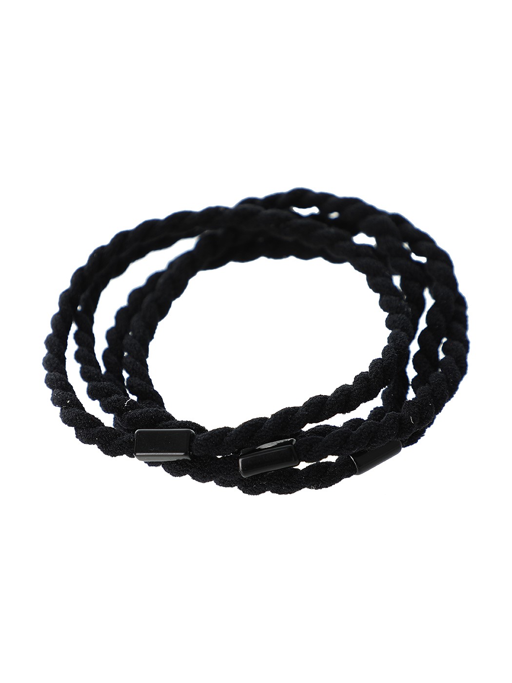 Twisted String Serisi Saç Lastiği 4'lü Siyah